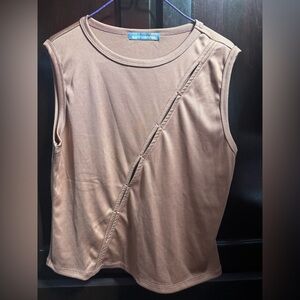 Good Luck Gem Tan Sleeveless Tank Top